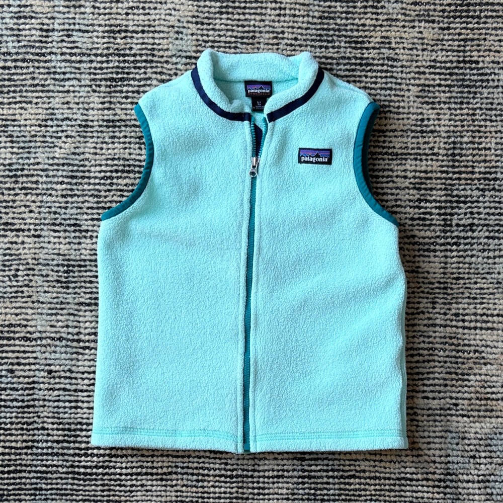 Patagonia Aqua Blue Fleece Vest